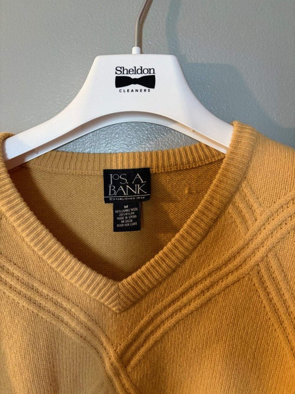 Jos. A. Bank Lambswool Sweater – Mustard Yellow (Men’s M)